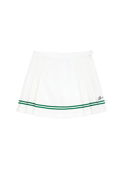【WOOHWA】ARCO PLEATS SK Poppy tennis skort - white – coho USA